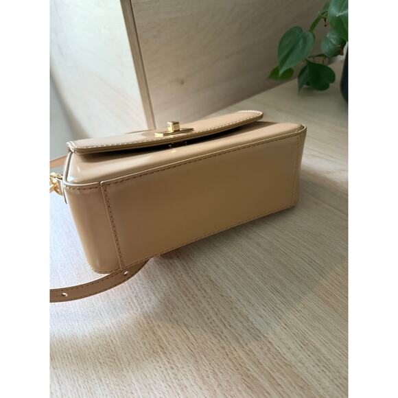 $178 New J Crew Leather Edie Top Handle Bag - Honey Brown - Picture 8 of 16